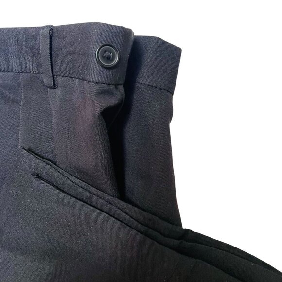 George Mens Dress Pants Black Polyester Rayon Blend Relaxed Fit Size 36x32 - Picture 8 of 13